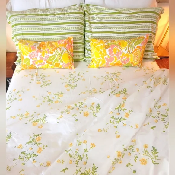 VINTAGE DBL Sz Bedding Curation 4 Pcs - Picture 7 of 13